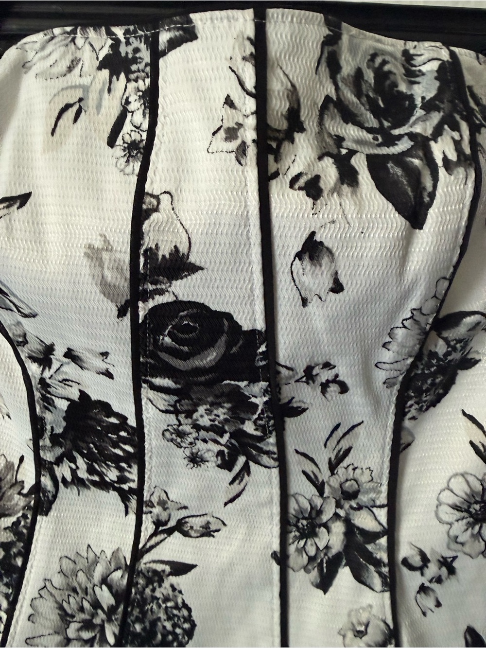 WHITE HOUSE BLACK MARKET FLORAL CORSET TOP BUSTIER COQUETTE ROMANTIC GOTH Y2K - Picture 3 of 8
